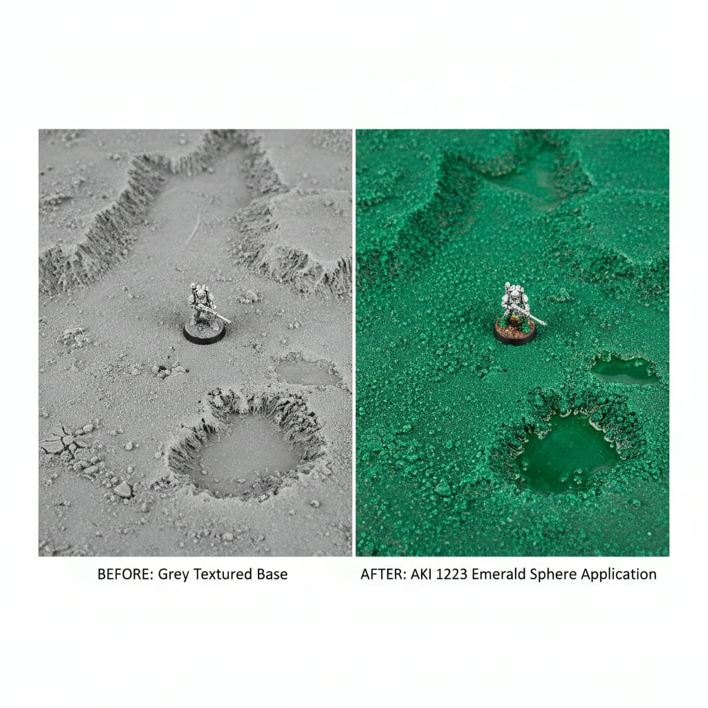 AK Interactive Wargame Battle Ground Terrains Acrylic 100ml Emerald Sphere AKI 1223