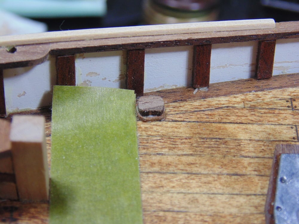 Anchor Block Next to Green Tape
