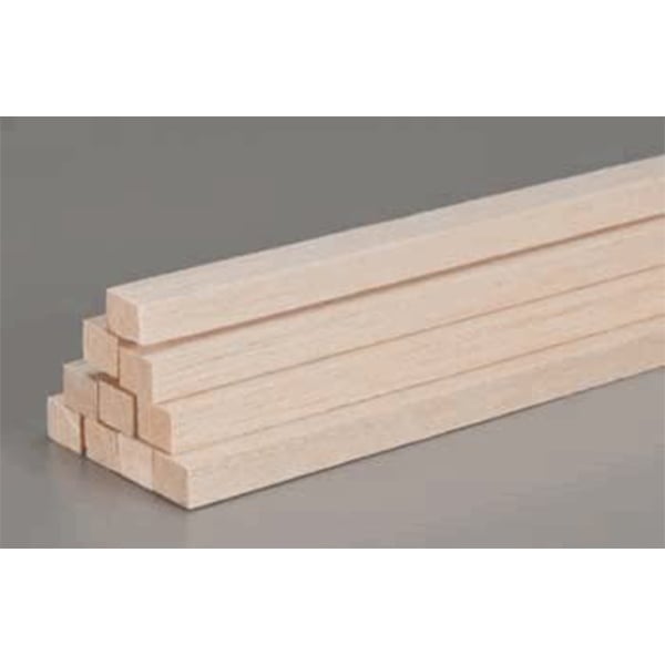 Balsa 3/8 x 1/2 x 36 inch Sticks 1087