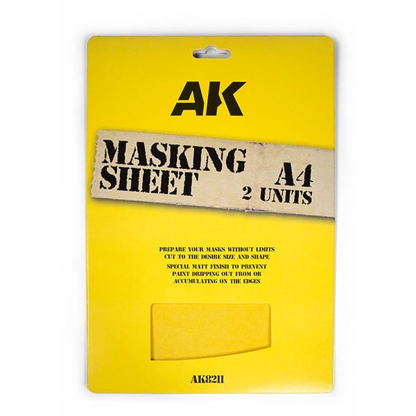 AK Interactive Masking Sheet 8.25x11.75inch 210x297mm A4 Size AKI 8211