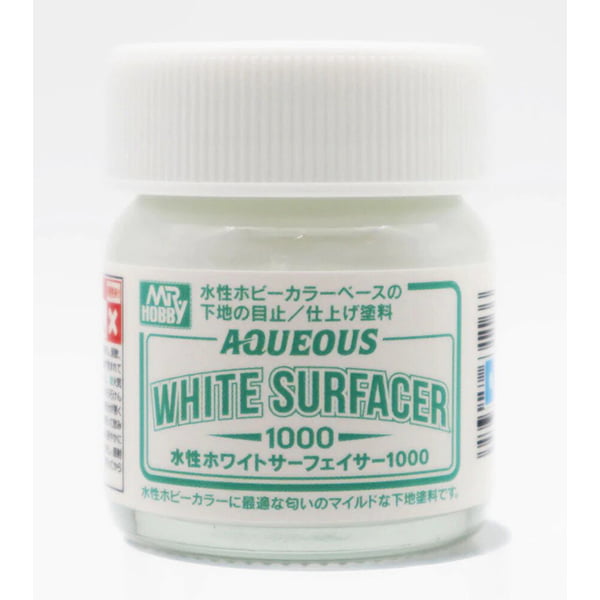 Mr Hobby Aqueous White Surfacer 1000 Jar Type 40ml HSF02