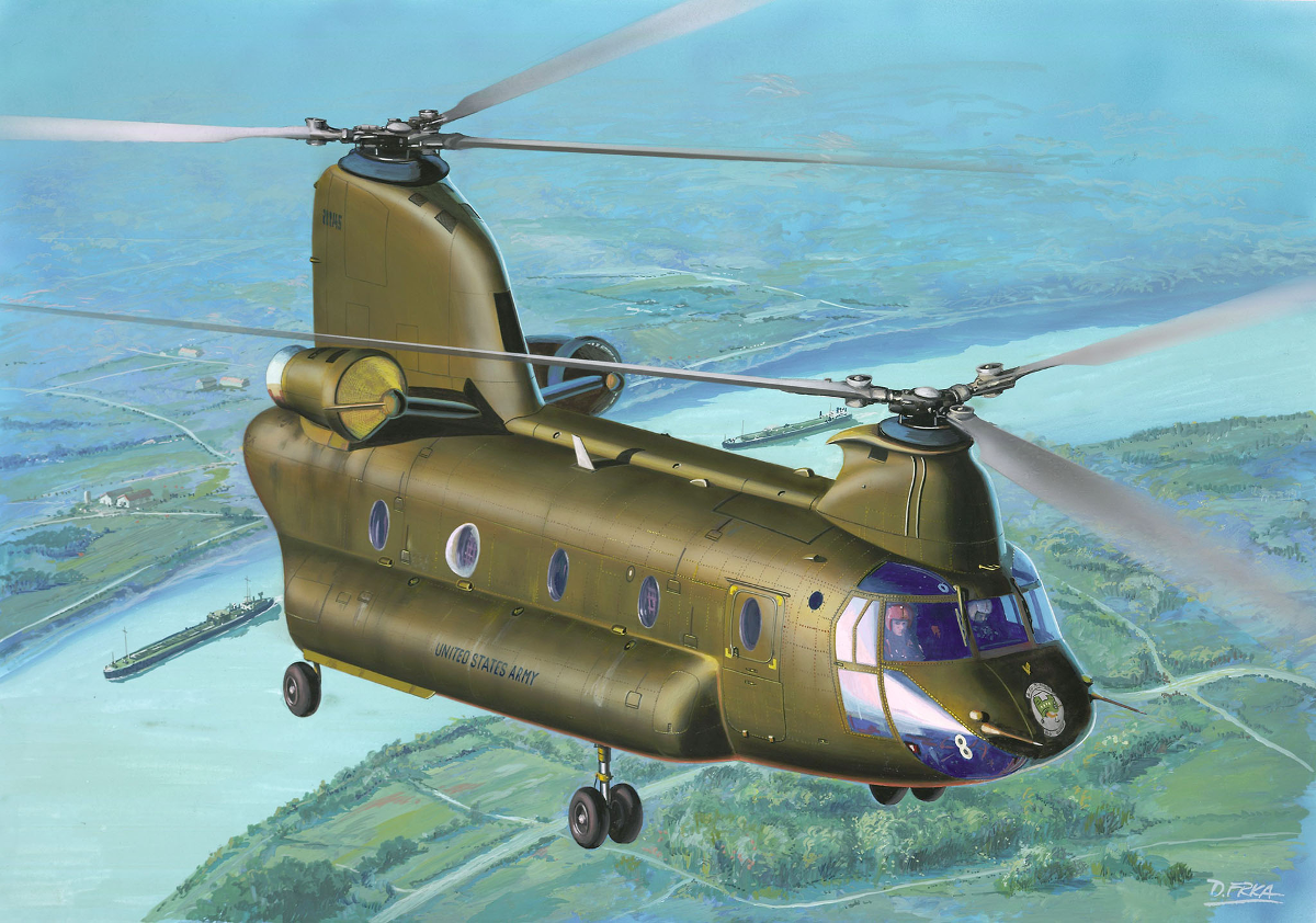 Revell CH-47D Chinook Helicopter 1:144 Scale RVG 03825 Boxart