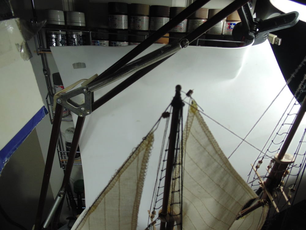 Another view of Jib sail upper connection