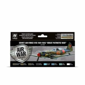 Vallejo Soviet Air Force VVS 1941-1943 Grande guerre patriotique Lot de 8 peintures 71197