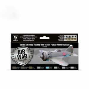 Vallejo Soviet Air Force VVS Pre-War to 1941 Great Patriotic War Paint Lot de 8 71196