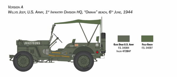 Italeri Willys Jeep MB 80e anniversaire 1/24 Échelle 3635