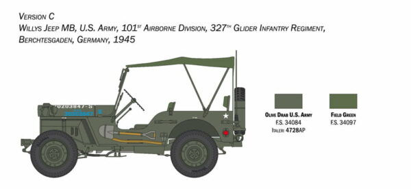 Italeri Willys Jeep MB 80e anniversaire 1/24 Échelle 3635