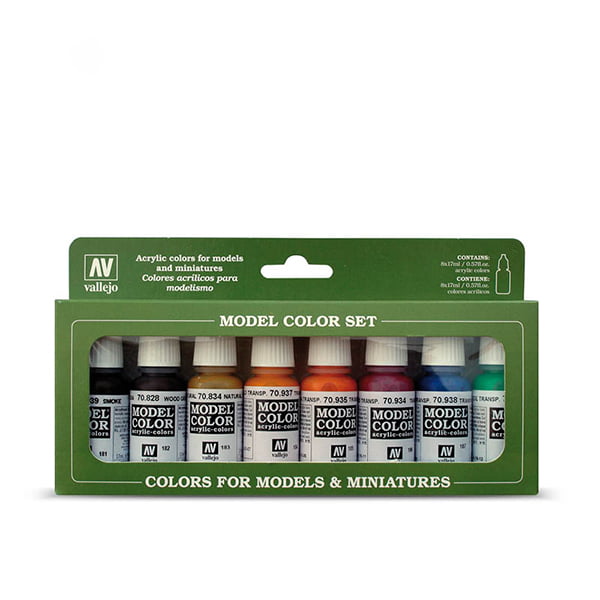Vallejo Transparent Colors Paint Set of 8 70136 • Canada's largest selection of model paints