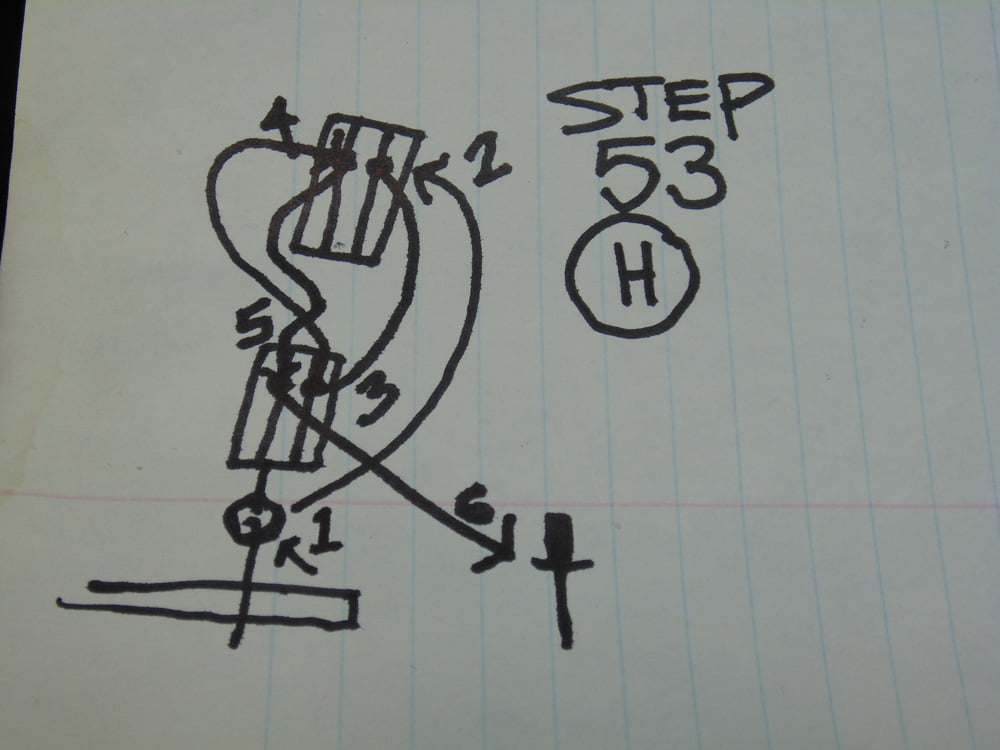 Rigging diagram of double blocks