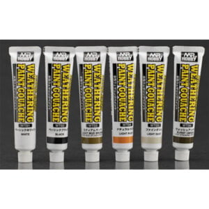 Mr Hobby Water-Based Weathering Paint Gouache Color Set of 6 WTS01