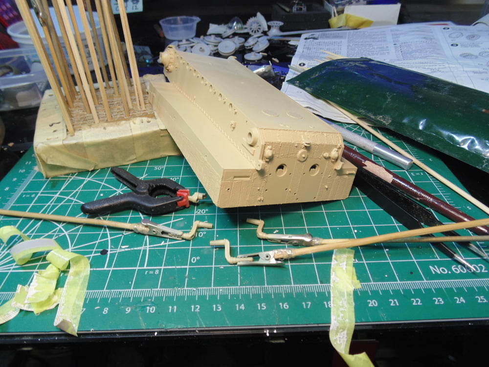 Hulls and parts undercoated