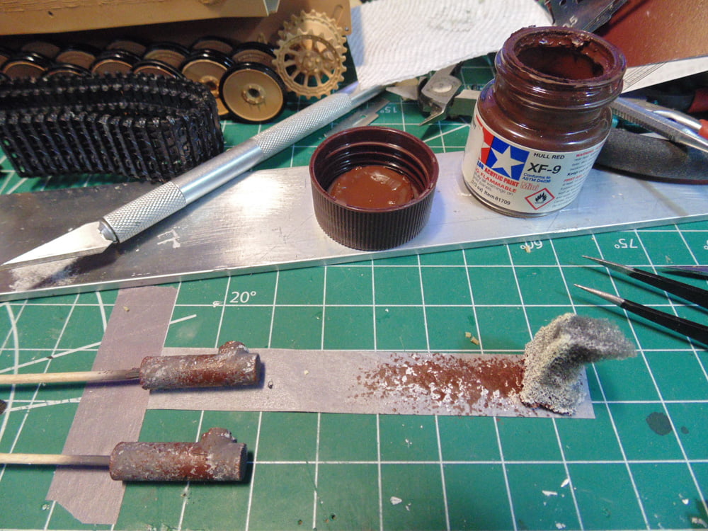 Tamiya XF-9 dabbed on parts