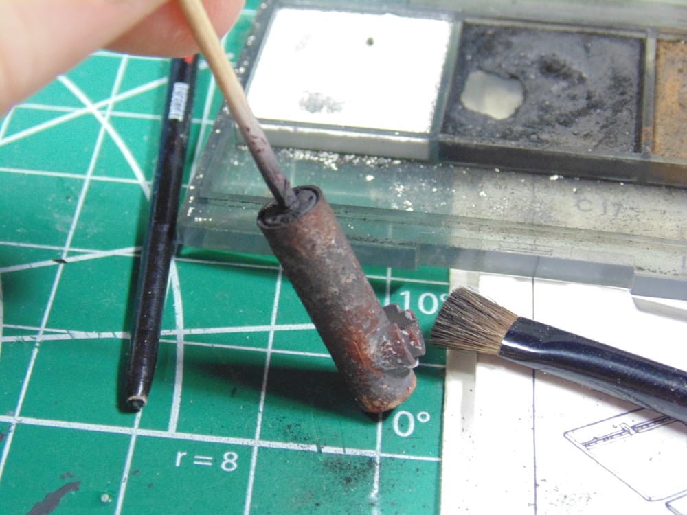 Dry brushed exhaust tube