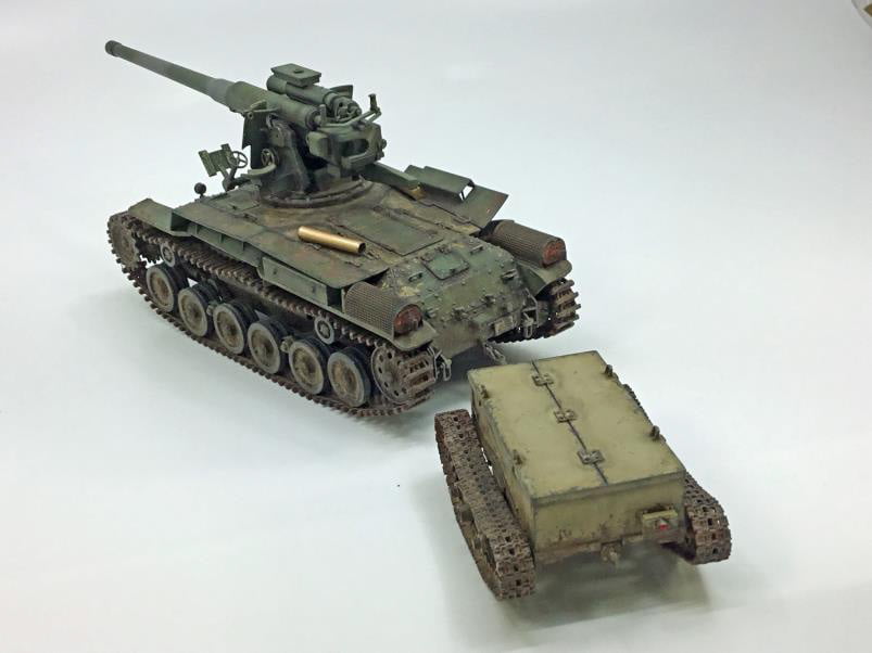 Chi Ha Tank and Trailer 120mm 1/35 Scale