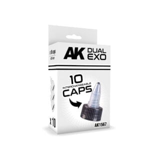 AK Interactive Set Black Caps 24mm Diameter AKI 1567