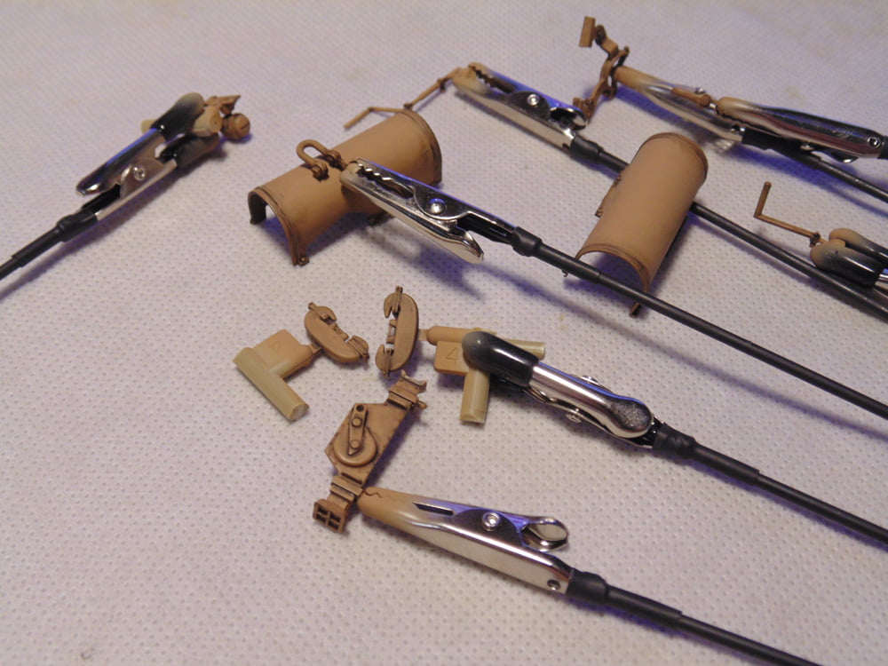 Parts on AK Interactive sticks ready for further weathering