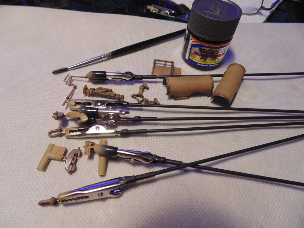 Metalized finished parts on sticks
