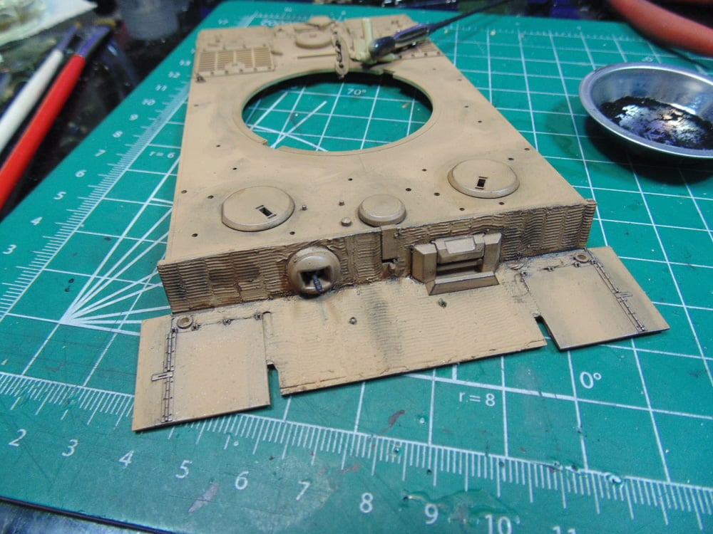 Darkened areas of top plate