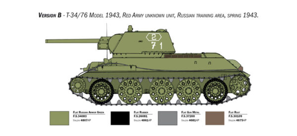 Italeri T-34/76 Model 1943 Premium Edition Tank 1/35 Scale 6570