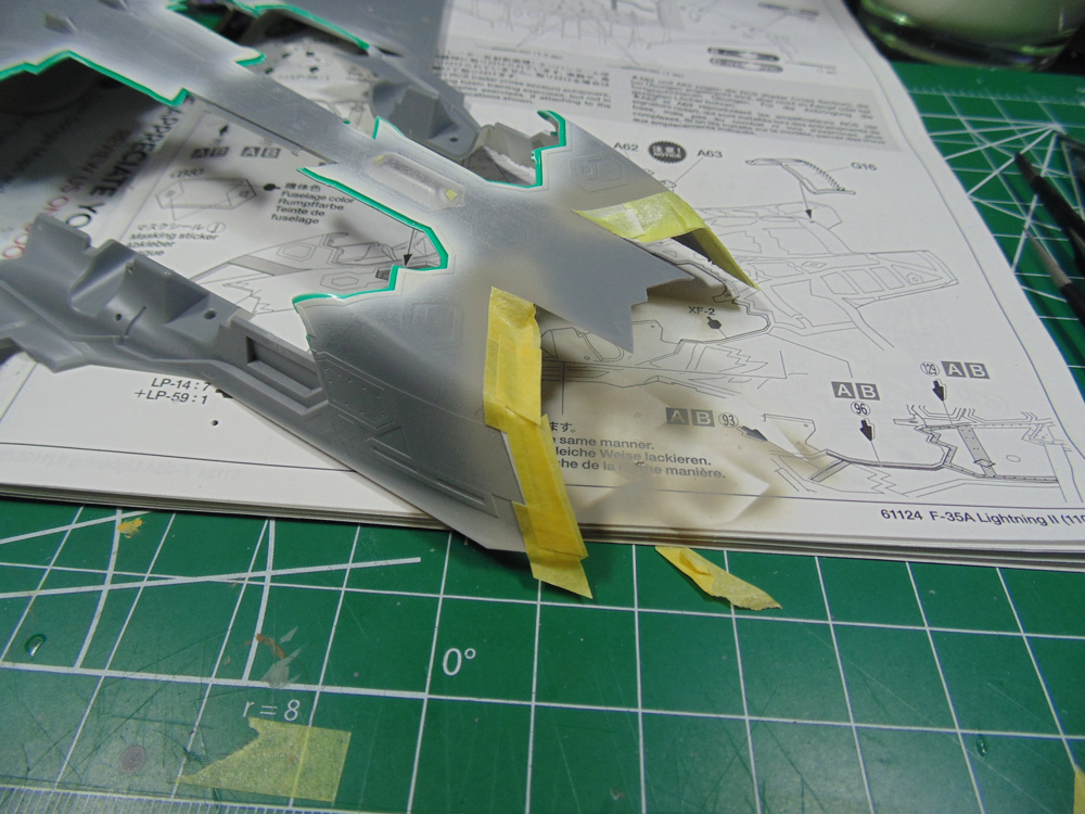 Leading edges with Tamiya masking tape