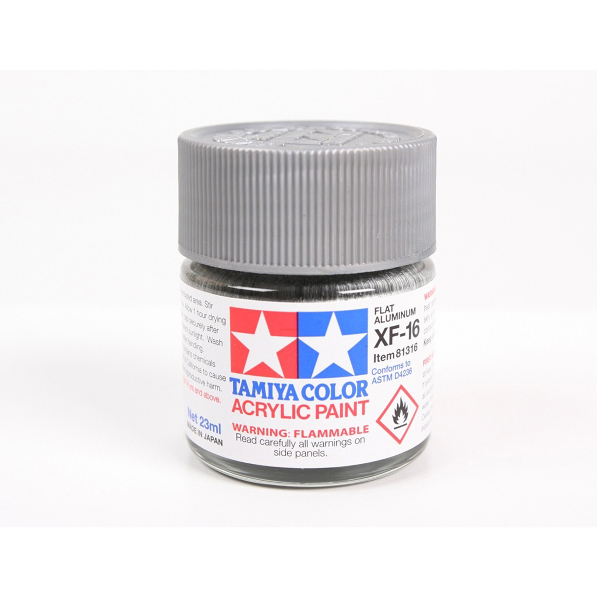 Tamiya Acrylic Paints XF16 XF-16 81316 Flat Aluminum Large 23ml