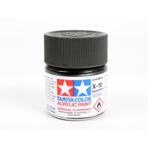 Tamiya Acrylic Paints X10 X-10 81010 Gun Metal Large 23ml