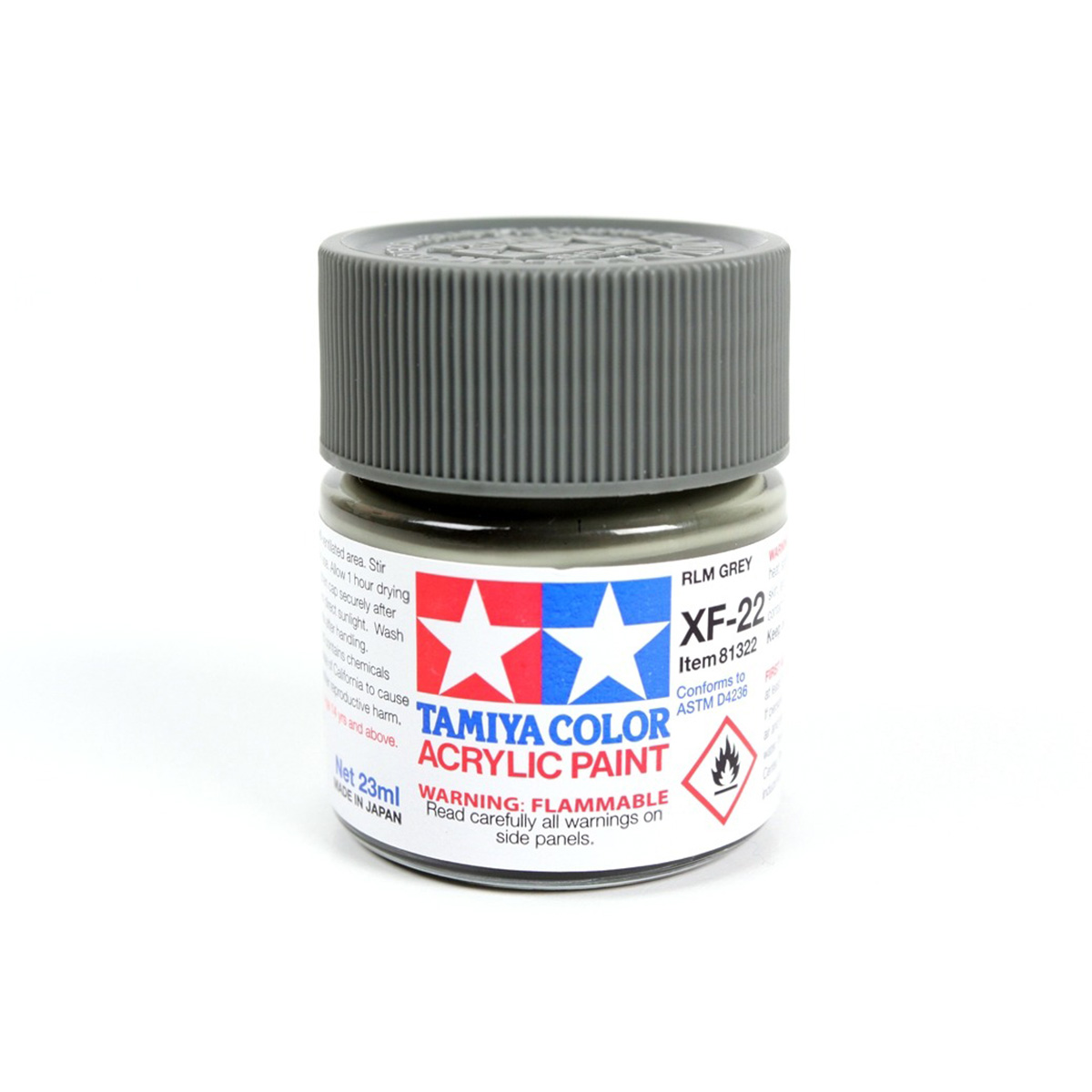 Tamiya Acrylic Paints XF22 XF-22 81322 RLM Grey Gray Large 23ml