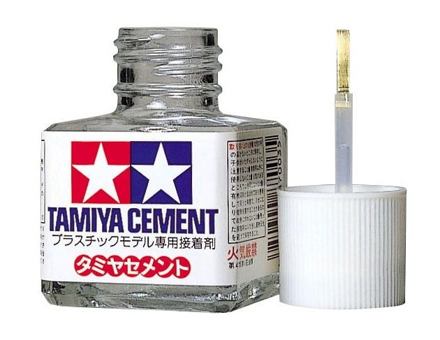 Tamiya 87003 Liquid Cement Adhesive 40ml Bottle for Model Kits with Brush  in Lid