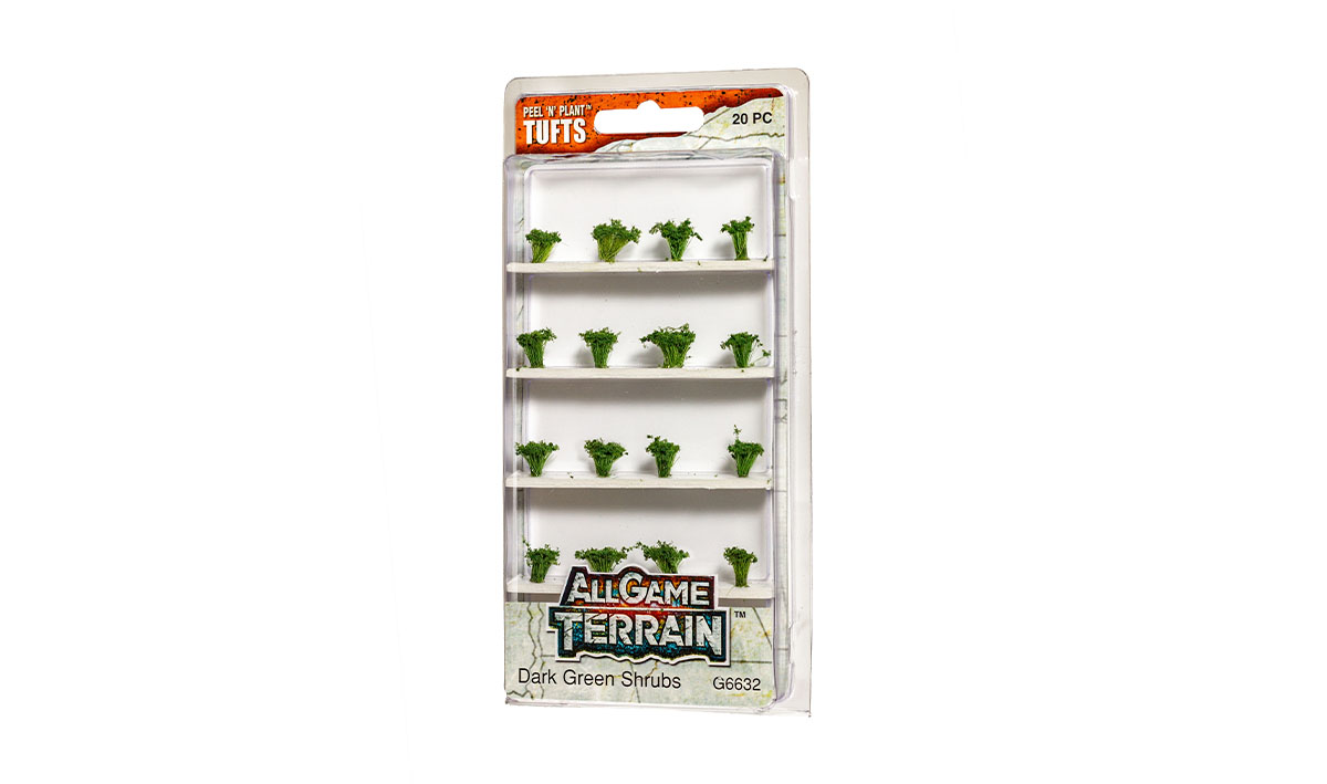 All Game Terrain Dark Green Shrub Tufts 6632