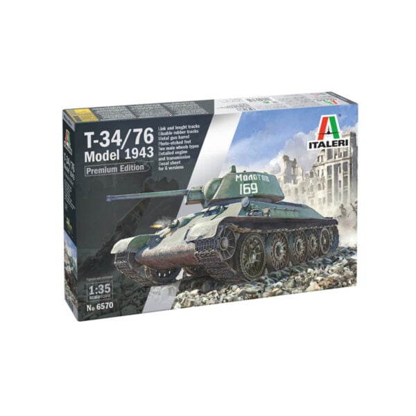 Italeri T-34/76 Model 1943 Premium Edition Tank 1/35 Scale 6570