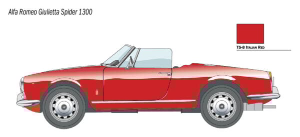 Italeri Alfa Romeo Giulietta Spider 1300 1/24 Scale 3653