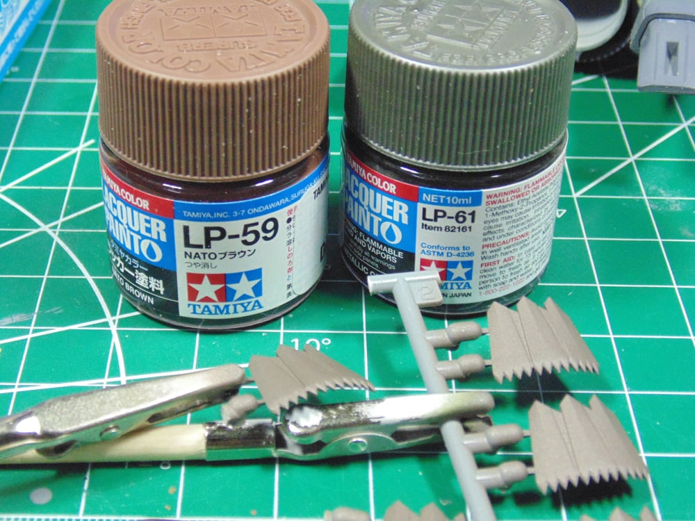 Tamiya Lacquer LP-59 and 61 with misted parts