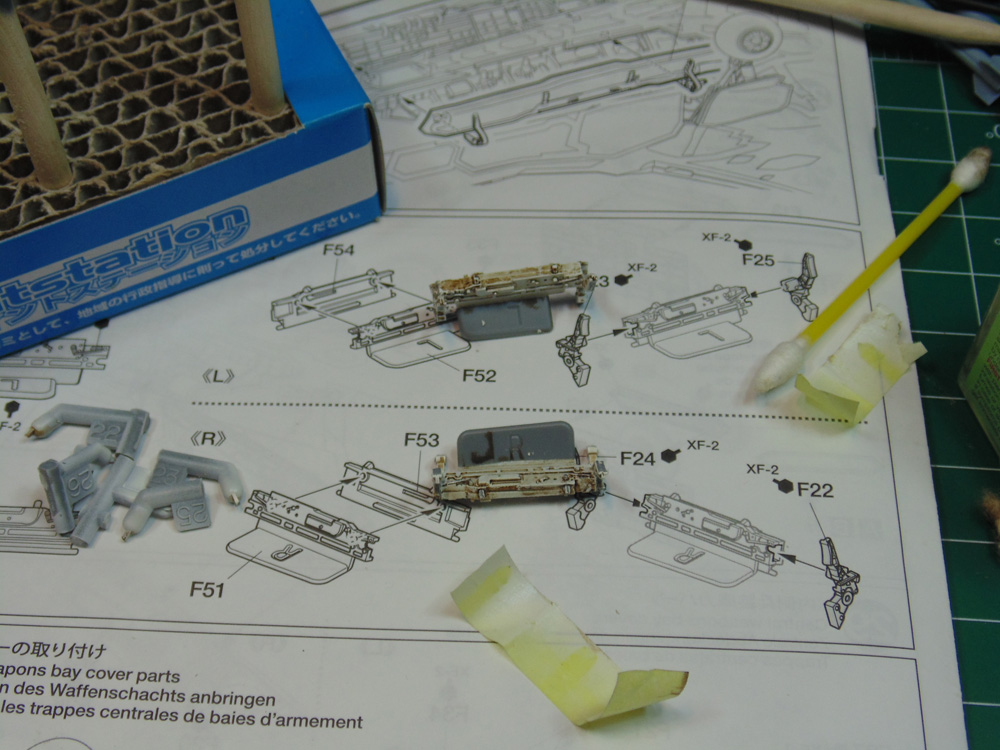 Missile connection points, ready for installation