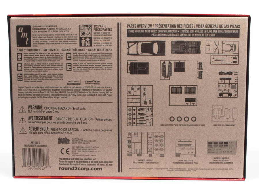 AMT 1968 Plymouth Road Runner Customizing Kit 1/25 Scale 1363