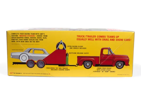 AMT 1953 Ford Pickup Modified Stocker Hauler with trailer 1/25 Scale 1310