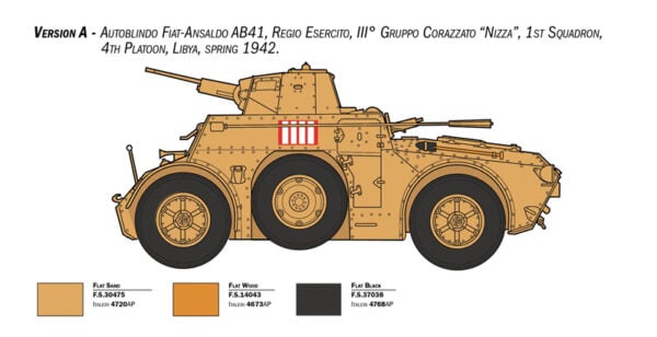Italeri Autoblinda AB 41 with Bersaglieri El Alamein 1942 1/35 Scale 6591