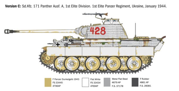 イタレリ　Sd. Kfz. 171 Panther Ausf A 1:35 Italeri Sd Kfz 171 Panther Tank Ausf. A 1/35 Scale 270