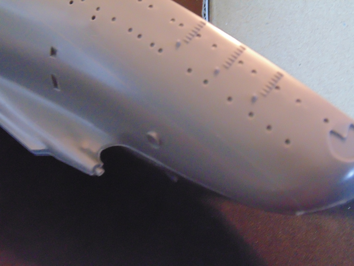 Lower stern area of the hull showing flash
