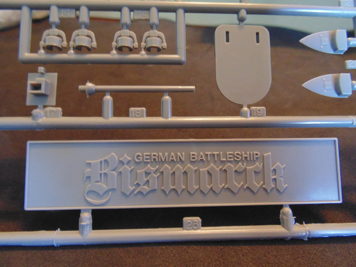 Bismarck name plate close-up