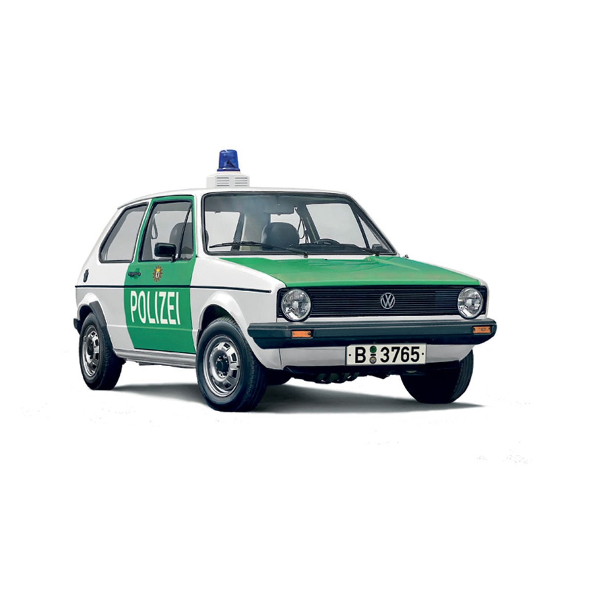 Italeri VW Golf Polizei Model with Rubber Tires 1/24 Scale 3666