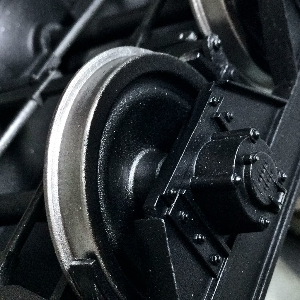 Freehand Airbrushed Train Wheel Running Face Flange and Tread