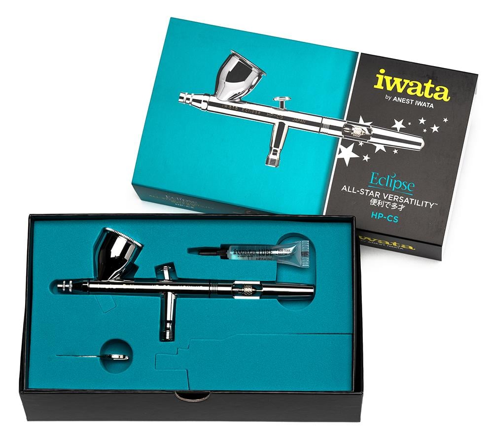 Iwata Eclipse HP CS Gravity Feed Dual Action Airbrush Box ECL4500 D2