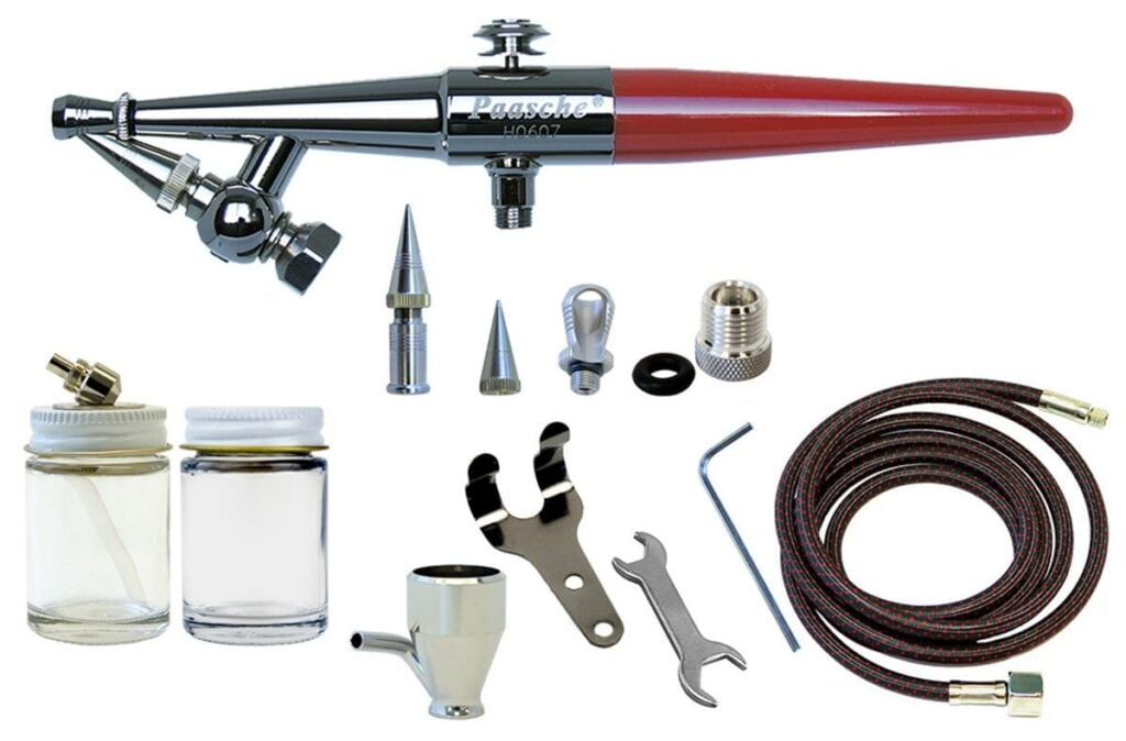Paasche Single Action Airbrush Set with all Three Heads HS 3AS 1