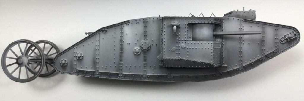 WWI British Land Ship Mk1 Male Tank scaled