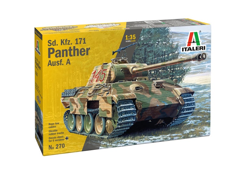 イタレリ　Sd. Kfz. 171 Panther Ausf A 1:35 Italeri Sd Kfz 171 Panther Tank Ausf. A 1/35 Scale 270
