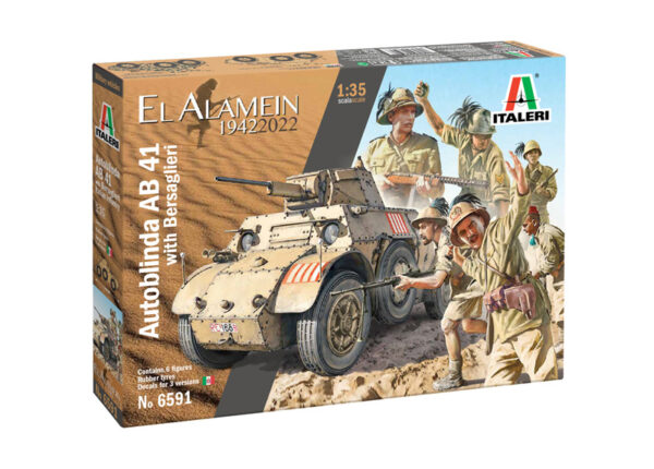 Italeri Autoblinda AB 41 with Bersaglieri El Alamein 1942 1/35 Scale 6591