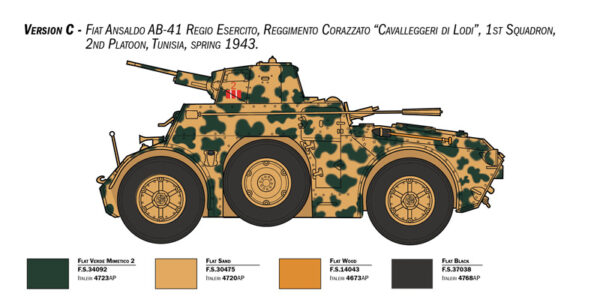 Italeri Autoblinda AB 41 with Bersaglieri El Alamein 1942 1/35 Scale 6591