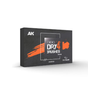 AK Interactive Dry Brush Set of 4 Brushes AKI 9300