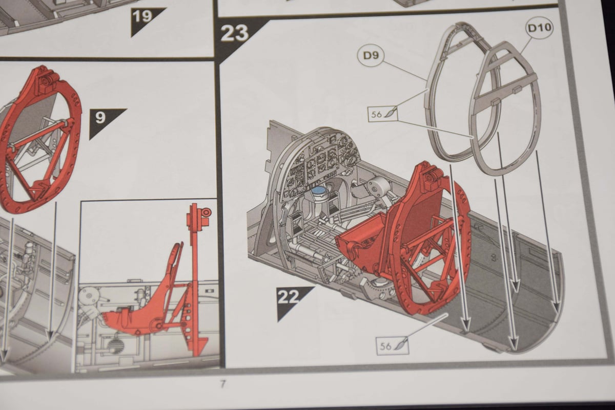 Interior Instructions Detail Airfix Spitfire Build Unboxing