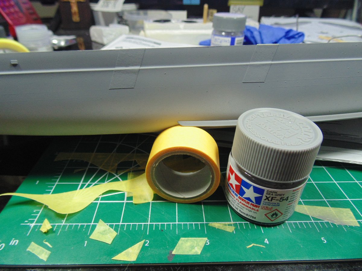 Tamiya XF-54 next to the hull